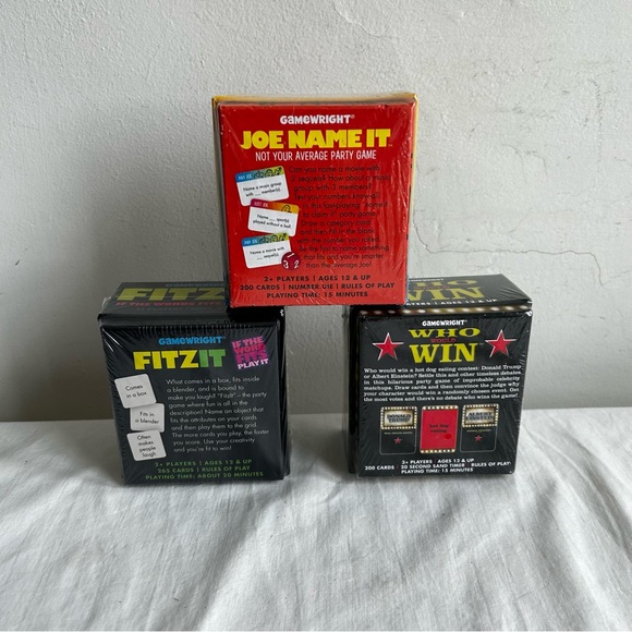 Lot of 3 New Card Games Joe Name it, Fitz It, & Who would Win - Picture 2 of 6